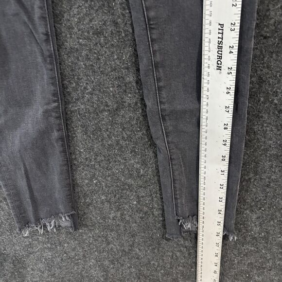 AG Adriano Goldschmied Jeans Womens 27 Black Legging Ankle Super Skinny Raw Hem - Picture 5 of 12